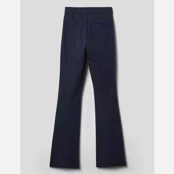 GAP High Rise Flare Stretch Pants Pintuck Pleat Navy Blue Size 6 RT$80 NWT - Picture 11 of 16